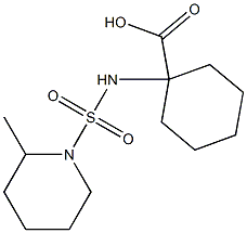 1-{[(2-methylpiperidine-1-)sulfonyl]amino}cyclohexane-1-carboxylic acid Struktur