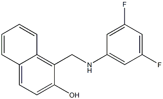 1-{[(3,5-difluorophenyl)amino]methyl}naphthalen-2-ol Struktur