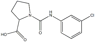 1-{[(3-chlorophenyl)amino]carbonyl}pyrrolidine-2-carboxylic acid Struktur