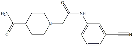 1-{[(3-cyanophenyl)carbamoyl]methyl}piperidine-4-carboxamide Struktur