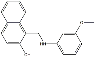 1-{[(3-methoxyphenyl)amino]methyl}naphthalen-2-ol Struktur