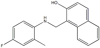 1-{[(4-fluoro-2-methylphenyl)amino]methyl}naphthalen-2-ol Struktur