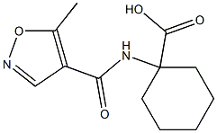 1-{[(5-methylisoxazol-4-yl)carbonyl]amino}cyclohexanecarboxylic acid Struktur