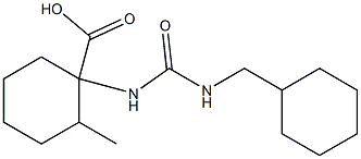 1-{[(cyclohexylmethyl)carbamoyl]amino}-2-methylcyclohexane-1-carboxylic acid Struktur