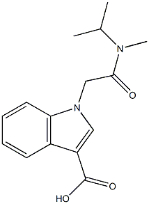 1-{[methyl(propan-2-yl)carbamoyl]methyl}-1H-indole-3-carboxylic acid Struktur