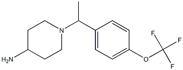 1-{1-[4-(trifluoromethoxy)phenyl]ethyl}piperidin-4-amine Struktur