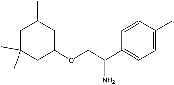 1-{1-amino-2-[(3,3,5-trimethylcyclohexyl)oxy]ethyl}-4-methylbenzene Struktur