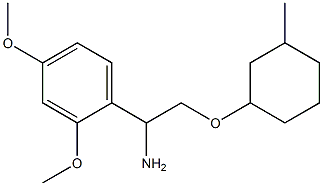 1-{1-amino-2-[(3-methylcyclohexyl)oxy]ethyl}-2,4-dimethoxybenzene Struktur