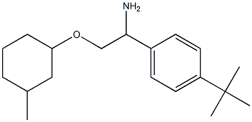 1-{1-amino-2-[(3-methylcyclohexyl)oxy]ethyl}-4-tert-butylbenzene Struktur