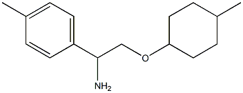 1-{1-amino-2-[(4-methylcyclohexyl)oxy]ethyl}-4-methylbenzene Struktur