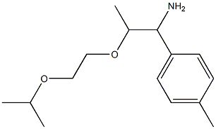 1-{1-amino-2-[2-(propan-2-yloxy)ethoxy]propyl}-4-methylbenzene Struktur