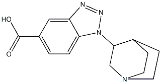 1-{1-azabicyclo[2.2.2]octan-3-yl}-1H-1,2,3-benzotriazole-5-carboxylic acid Struktur