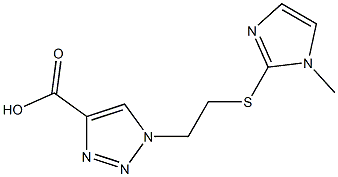 1-{2-[(1-methyl-1H-imidazol-2-yl)sulfanyl]ethyl}-1H-1,2,3-triazole-4-carboxylic acid Struktur