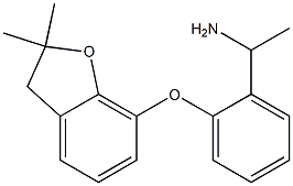 1-{2-[(2,2-dimethyl-2,3-dihydro-1-benzofuran-7-yl)oxy]phenyl}ethan-1-amine Struktur