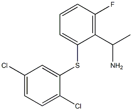 1-{2-[(2,5-dichlorophenyl)sulfanyl]-6-fluorophenyl}ethan-1-amine Struktur