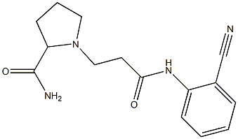 1-{2-[(2-cyanophenyl)carbamoyl]ethyl}pyrrolidine-2-carboxamide Struktur