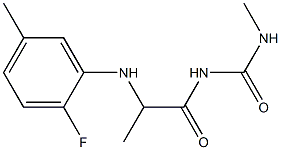 1-{2-[(2-fluoro-5-methylphenyl)amino]propanoyl}-3-methylurea Struktur