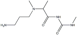 1-{2-[(3-aminopropyl)(methyl)amino]propanoyl}-3-methylurea Struktur