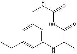 1-{2-[(3-ethylphenyl)amino]propanoyl}-3-methylurea Struktur