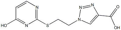 1-{2-[(4-hydroxypyrimidin-2-yl)sulfanyl]ethyl}-1H-1,2,3-triazole-4-carboxylic acid Struktur