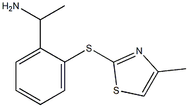 1-{2-[(4-methyl-1,3-thiazol-2-yl)sulfanyl]phenyl}ethan-1-amine Struktur