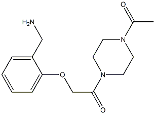 1-{2-[2-(4-acetylpiperazin-1-yl)-2-oxoethoxy]phenyl}methanamine Struktur