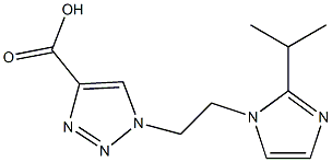 1-{2-[2-(propan-2-yl)-1H-imidazol-1-yl]ethyl}-1H-1,2,3-triazole-4-carboxylic acid Struktur