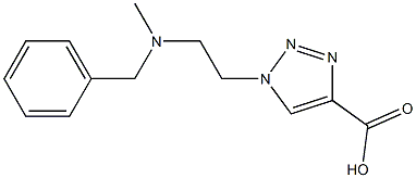 1-{2-[benzyl(methyl)amino]ethyl}-1H-1,2,3-triazole-4-carboxylic acid Struktur