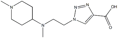 1-{2-[methyl(1-methylpiperidin-4-yl)amino]ethyl}-1H-1,2,3-triazole-4-carboxylic acid Struktur