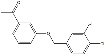 1-{3-[(3,4-dichlorophenyl)methoxy]phenyl}ethan-1-one Struktur