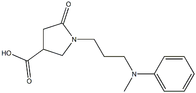 1-{3-[methyl(phenyl)amino]propyl}-5-oxopyrrolidine-3-carboxylic acid Struktur