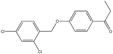 1-{4-[(2,4-dichlorophenyl)methoxy]phenyl}propan-1-one Struktur