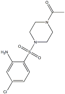 1-{4-[(2-amino-4-chlorobenzene)sulfonyl]piperazin-1-yl}ethan-1-one Struktur