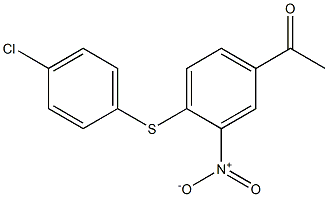 1-{4-[(4-chlorophenyl)sulfanyl]-3-nitrophenyl}ethan-1-one Struktur