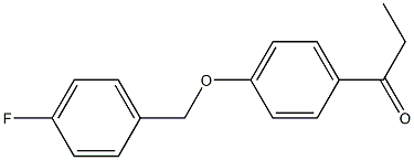 1-{4-[(4-fluorophenyl)methoxy]phenyl}propan-1-one Struktur