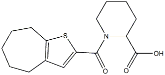 1-{4H,5H,6H,7H,8H-cyclohepta[b]thiophen-2-ylcarbonyl}piperidine-2-carboxylic acid Struktur