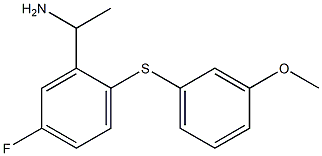 1-{5-fluoro-2-[(3-methoxyphenyl)sulfanyl]phenyl}ethan-1-amine Struktur