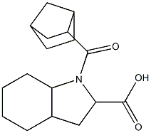 1-{bicyclo[2.2.1]heptan-2-ylcarbonyl}-octahydro-1H-indole-2-carboxylic acid Struktur