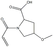 1-acryloyl-4-methoxypyrrolidine-2-carboxylic acid Struktur