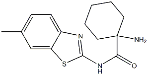 1-amino-N-(6-methyl-1,3-benzothiazol-2-yl)cyclohexane-1-carboxamide Struktur