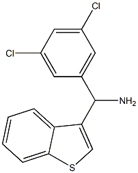 1-benzothiophen-3-yl(3,5-dichlorophenyl)methanamine Struktur