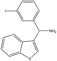 1-benzothiophen-3-yl(3-iodophenyl)methanamine Struktur