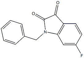 1-benzyl-6-fluoro-2,3-dihydro-1H-indole-2,3-dione Struktur