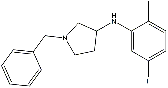 1-benzyl-N-(5-fluoro-2-methylphenyl)pyrrolidin-3-amine Struktur