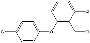 1-chloro-2-(chloromethyl)-3-(4-chlorophenoxy)benzene Struktur