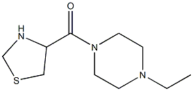 1-ethyl-4-(1,3-thiazolidin-4-ylcarbonyl)piperazine Struktur