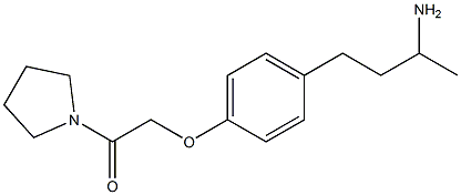 1-methyl-3-[4-(2-oxo-2-pyrrolidin-1-ylethoxy)phenyl]propylamine Struktur