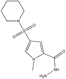 1-methyl-4-(piperidin-1-ylsulfonyl)-1H-pyrrole-2-carbohydrazide Struktur