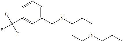 1-propyl-N-{[3-(trifluoromethyl)phenyl]methyl}piperidin-4-amine Struktur