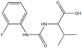 2-({[(2-fluorophenyl)amino]carbonyl}amino)-3-methylbutanoic acid Struktur